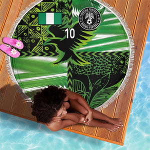 Nigeria Football Custom Beach Blanket Super Eagles-Africa Spirit - African Pride