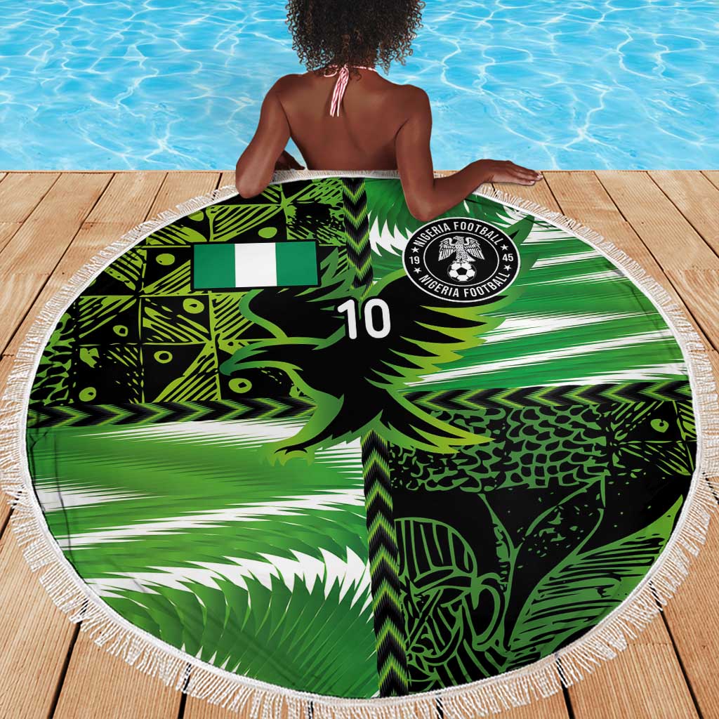 Nigeria Football Custom Beach Blanket Super Eagles-Africa Spirit - African Pride