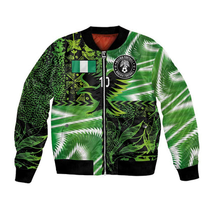 Nigeria Football Custom Bomber Jacket Super Eagles-Africa Spirit - African Pride