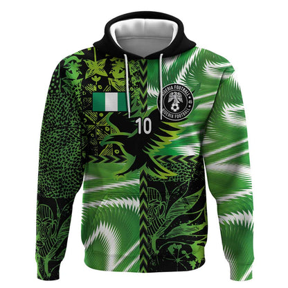 Nigeria Football Custom Hoodie Super Eagles-Africa Spirit - African Pride
