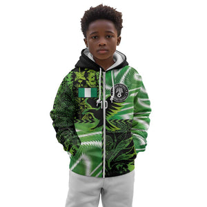 Nigeria Football Custom Kid Hoodie Super Eagles-Africa Spirit - African Pride