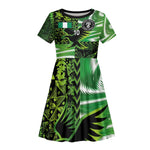 Nigeria Football Custom Kid Short Sleeve Dress Super Eagles-Africa Spirit - African Pride