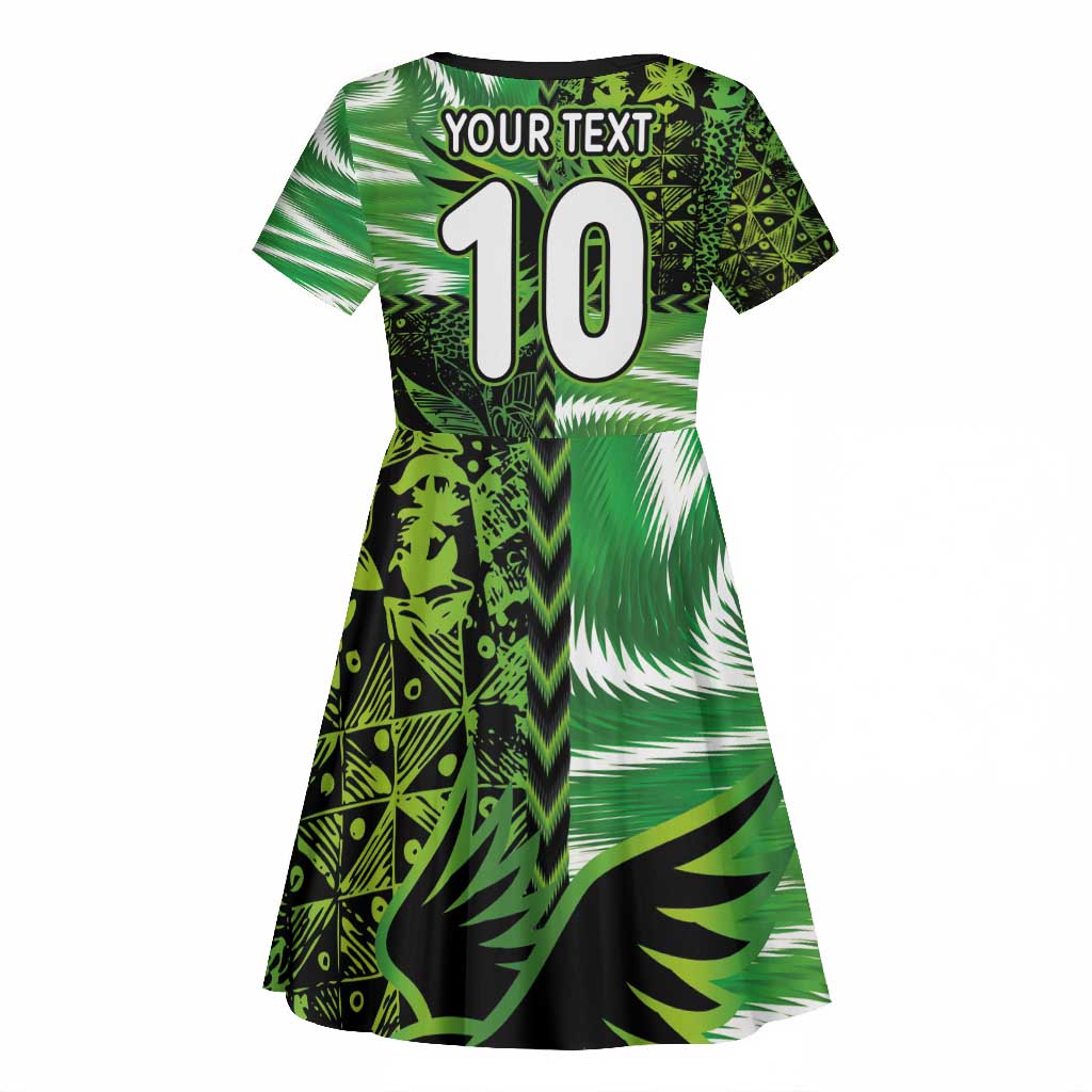 Nigeria Football Custom Kid Short Sleeve Dress Super Eagles-Africa Spirit - African Pride