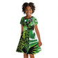 Nigeria Football Custom Kid Short Sleeve Dress Super Eagles-Africa Spirit - African Pride
