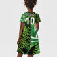 Nigeria Football Custom Kid Short Sleeve Dress Super Eagles-Africa Spirit - African Pride