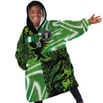 Nigeria Football Custom Kid Wearable Blanket Hoodie Super Eagles-Africa Spirit - African Pride