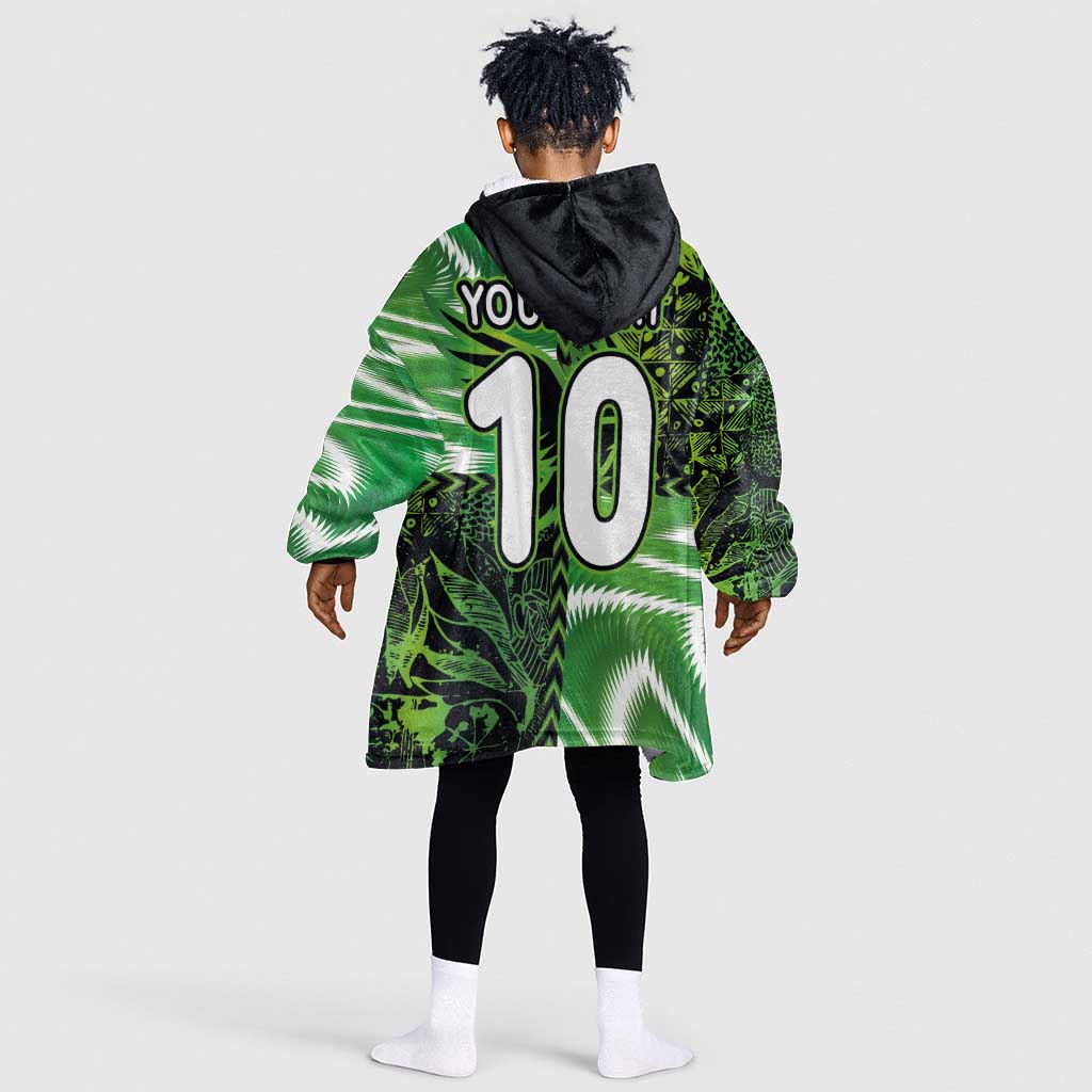 Nigeria Football Custom Kid Wearable Blanket Hoodie Super Eagles-Africa Spirit - African Pride