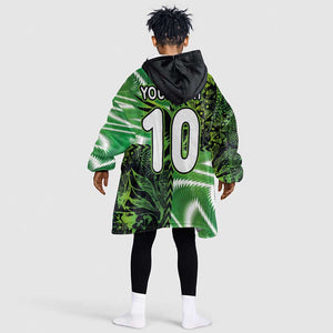 Nigeria Football Custom Kid Wearable Blanket Hoodie Super Eagles-Africa Spirit - African Pride