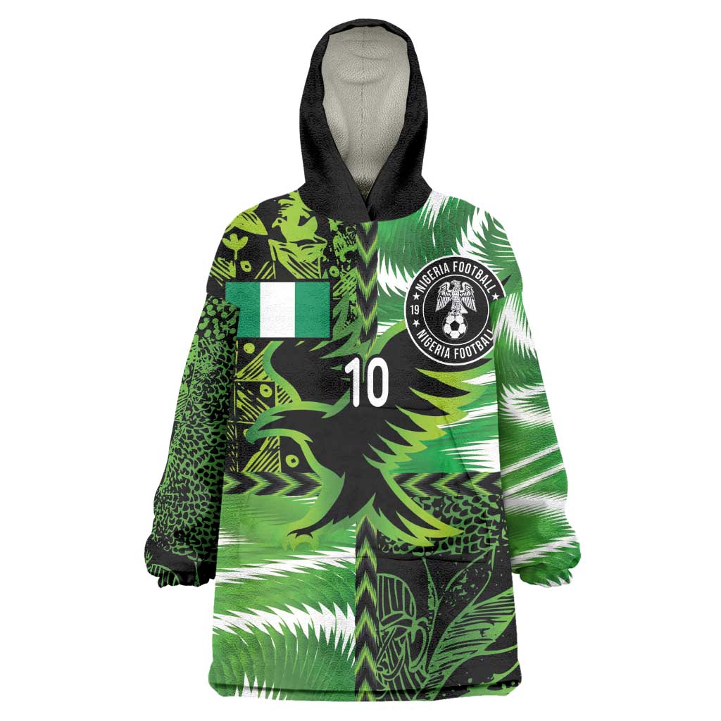 Nigeria Football Custom Kid Wearable Blanket Hoodie Super Eagles-Africa Spirit - African Pride