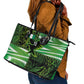 Nigeria Football Custom Leather Tote Bag Super Eagles-Africa Spirit - African Pride