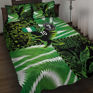 Nigeria Football Custom Quilt Bed Set Super Eagles-Africa Spirit - African Pride
