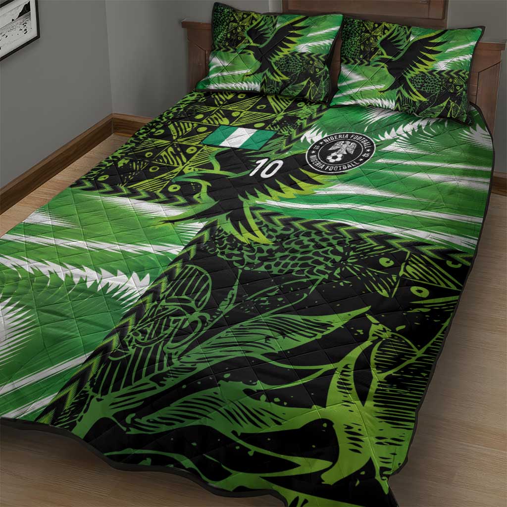 Nigeria Football Custom Quilt Bed Set Super Eagles-Africa Spirit - African Pride