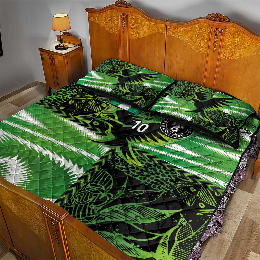 Nigeria Football Custom Quilt Bed Set Super Eagles-Africa Spirit - African Pride