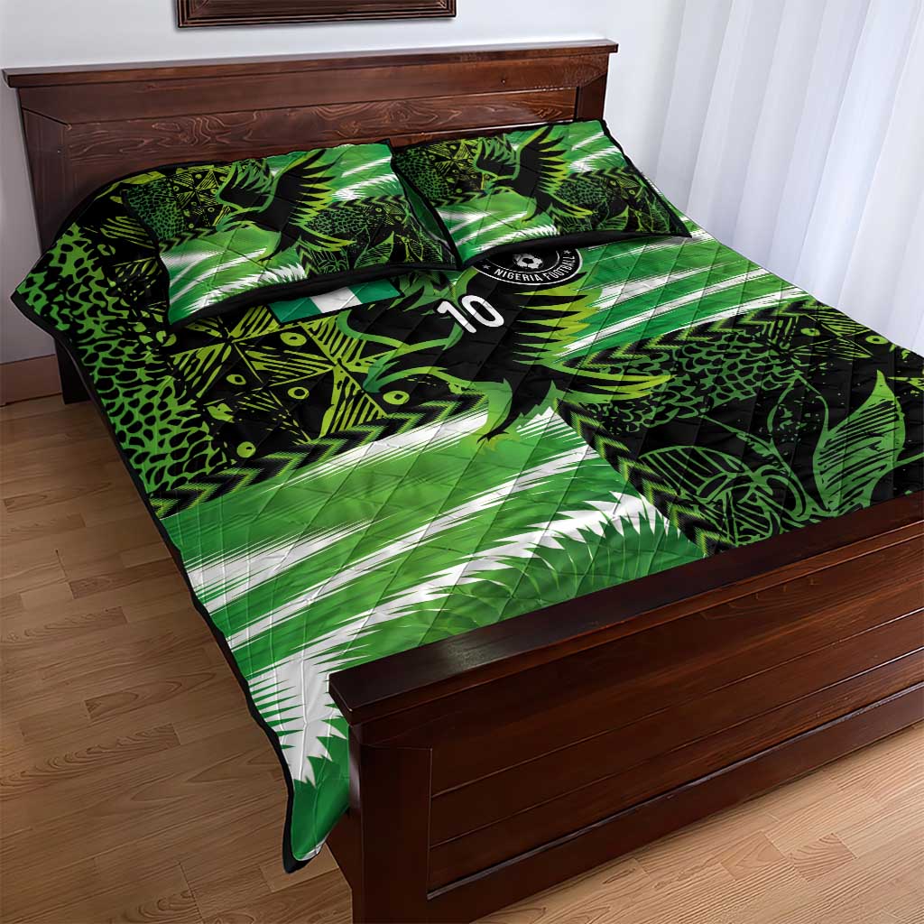 Nigeria Football Custom Quilt Bed Set Super Eagles-Africa Spirit - African Pride