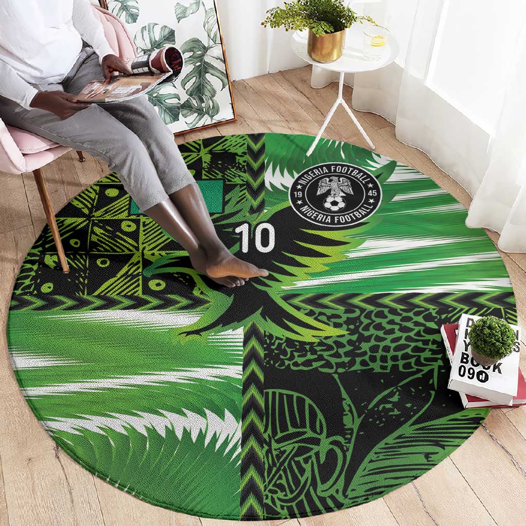 Nigeria Football Custom Round Carpet Super Eagles-Africa Spirit - African Pride