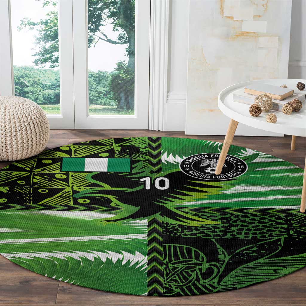 Nigeria Football Custom Round Carpet Super Eagles-Africa Spirit - African Pride