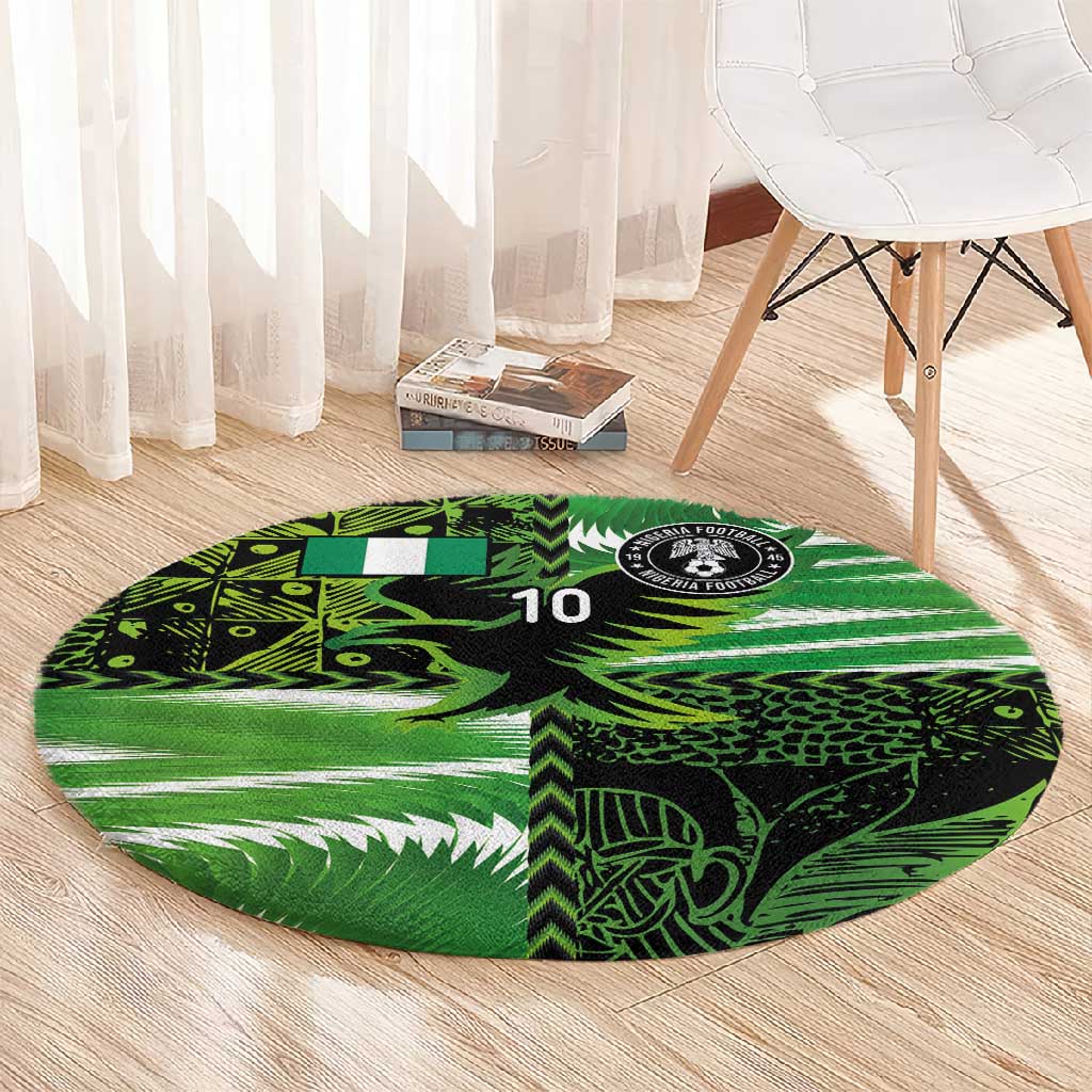 Nigeria Football Custom Round Carpet Super Eagles-Africa Spirit - African Pride