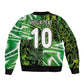 Nigeria Football Custom Sleeve Zip Bomber Jacket Super Eagles-Africa Spirit - African Pride