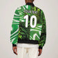 Nigeria Football Custom Sleeve Zip Bomber Jacket Super Eagles-Africa Spirit - African Pride