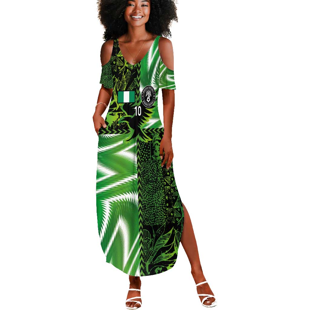 Nigeria Football Custom Summer Maxi Dress Super Eagles-Africa Spirit - African Pride
