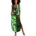 Nigeria Football Custom Summer Maxi Dress Super Eagles-Africa Spirit - African Pride