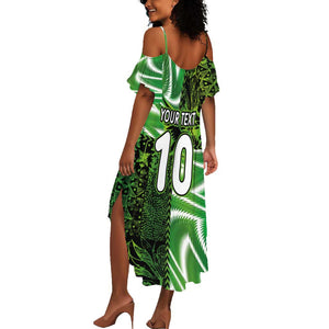 Nigeria Football Custom Summer Maxi Dress Super Eagles-Africa Spirit - African Pride
