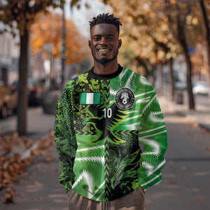 Nigeria Football Custom Sweatshirt Super Eagles-Africa Spirit - African Pride