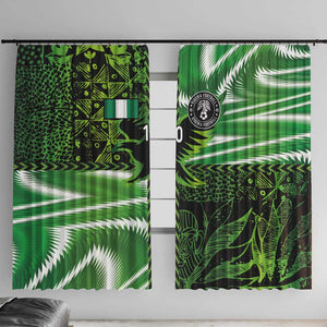 Nigeria Football Custom Window Curtain Super Eagles-Africa Spirit - African Pride