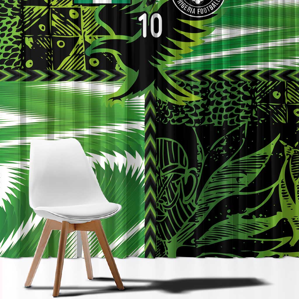 Nigeria Football Custom Window Curtain Super Eagles-Africa Spirit - African Pride