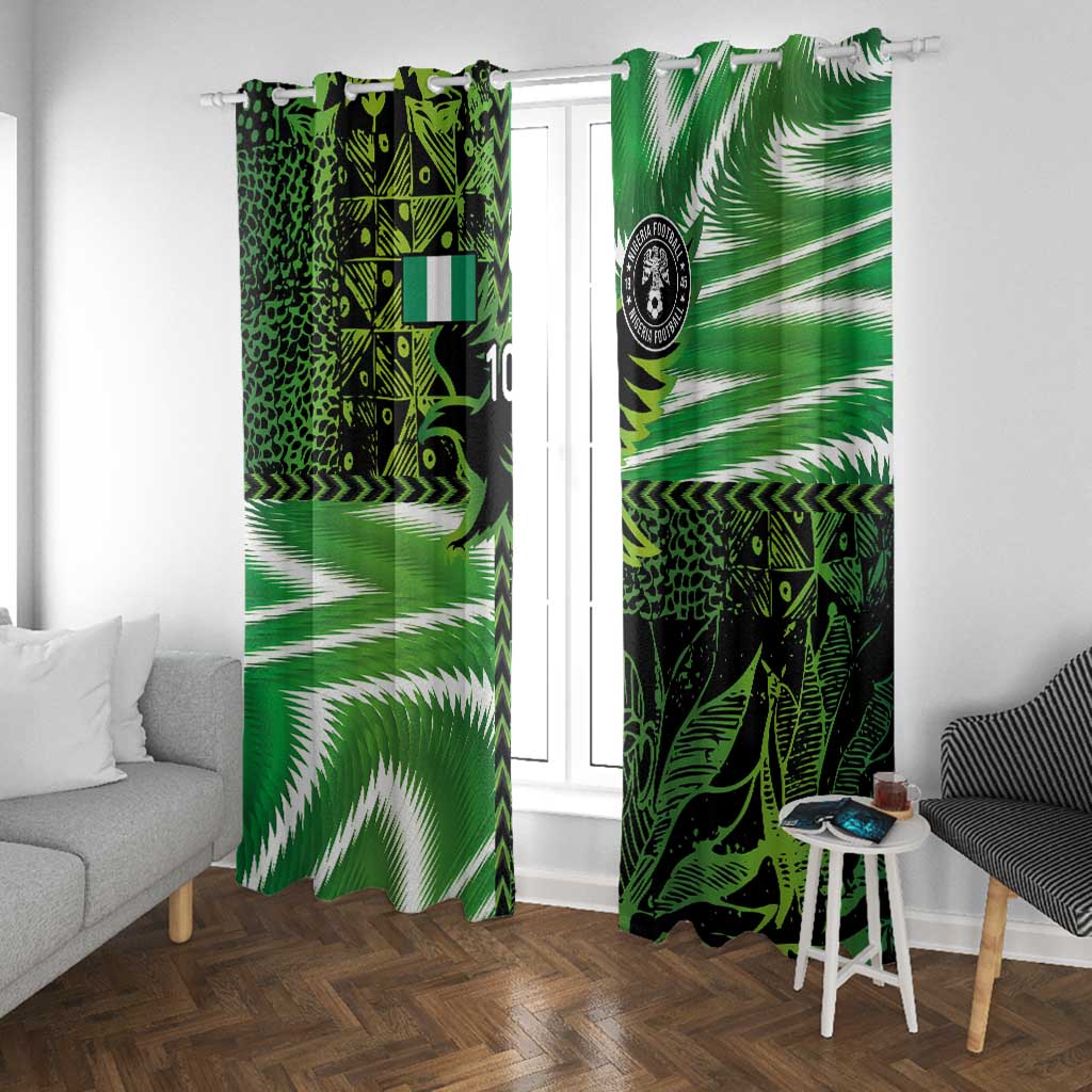 Nigeria Football Custom Window Curtain Super Eagles-Africa Spirit - African Pride