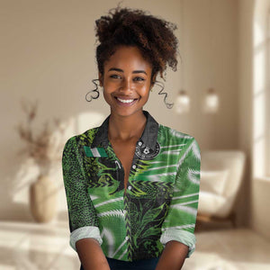 Nigeria Football Custom Women Casual Shirt Super Eagles-Africa Spirit - African Pride