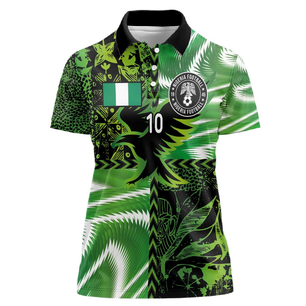 Nigeria Football Custom Women Polo Shirt Super Eagles-Africa Spirit - African Pride