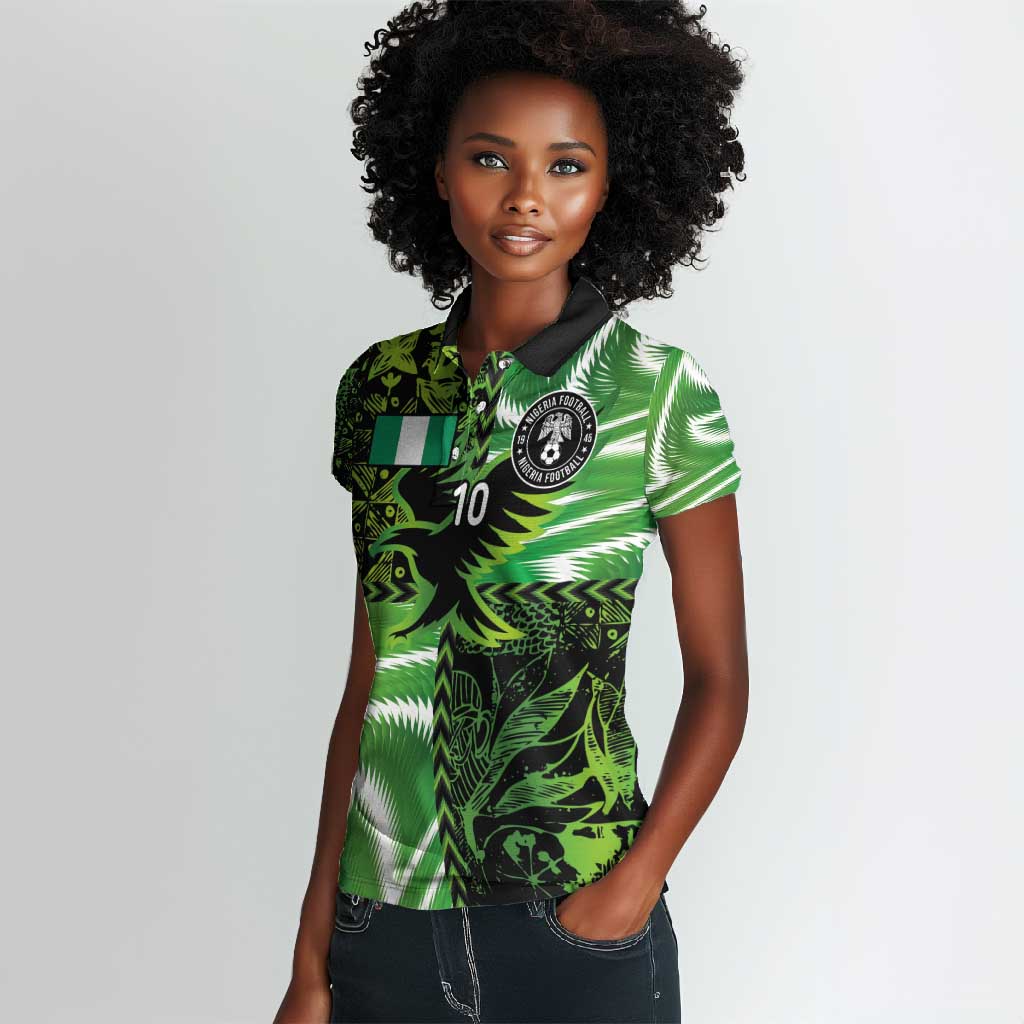 Nigeria Football Custom Women Polo Shirt Super Eagles-Africa Spirit - African Pride
