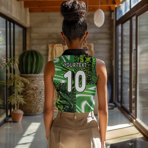 Nigeria Football Custom Women Sleeveless Polo Shirt Super Eagles-Africa Spirit - African Pride