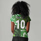 Nigeria Football Custom Women V-Neck T-Shirt Super Eagles-Africa Spirit - African Pride