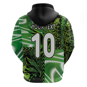 Nigeria Football Custom Zip Hoodie Super Eagles-Africa Spirit - African Pride