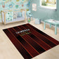 Afro-Trinbago Cricket Knight Riders Area Rug Palm Leaves Stripes Style - African Pride