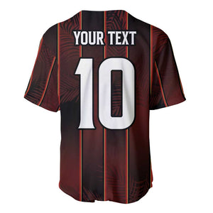 Custom Afro-Trinbago Cricket Knight Riders Baseball Jersey Palm Leaves Stripes Style - African Pride