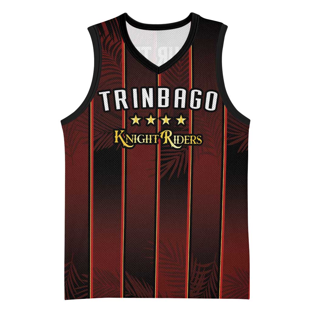Custom Afro-Trinbago Cricket Knight Riders Basketball Jersey Palm Leaves Stripes Style - African Pride