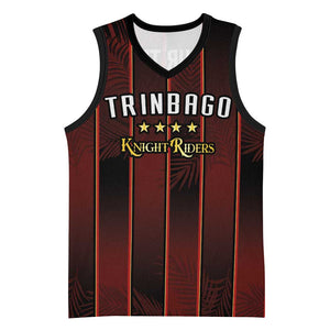 Custom Afro-Trinbago Cricket Knight Riders Basketball Jersey Palm Leaves Stripes Style - African Pride