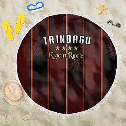 Afro-Trinbago Cricket Knight Riders Beach Blanket Palm Leaves Stripes Style - African Pride