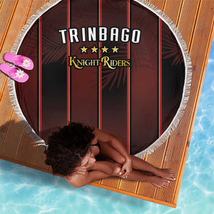Afro-Trinbago Cricket Knight Riders Beach Blanket Palm Leaves Stripes Style - African Pride