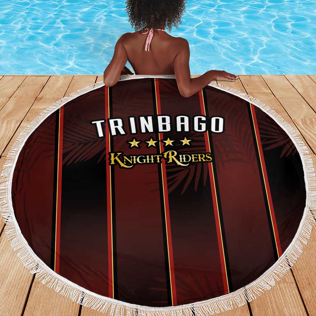 Afro-Trinbago Cricket Knight Riders Beach Blanket Palm Leaves Stripes Style - African Pride