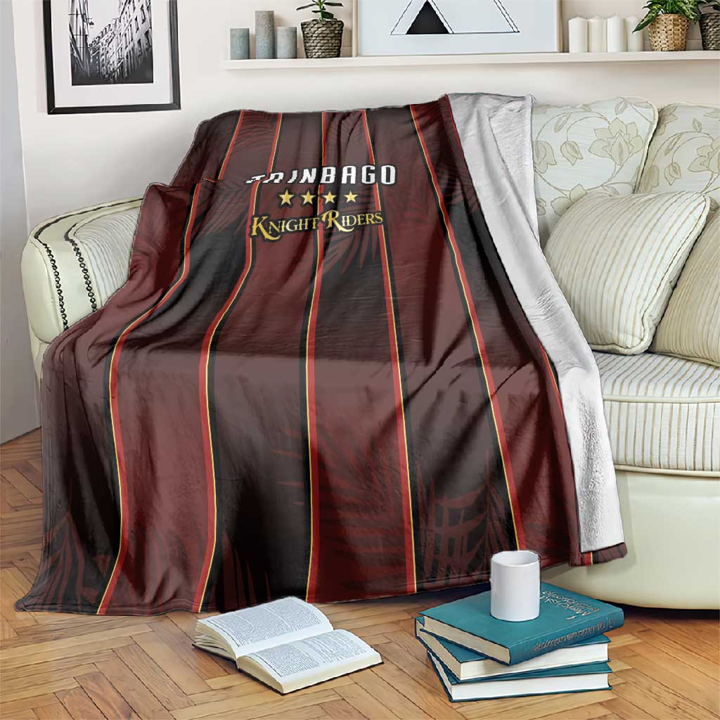 Afro-Trinbago Cricket Knight Riders Blanket Palm Leaves Stripes Style - African Pride