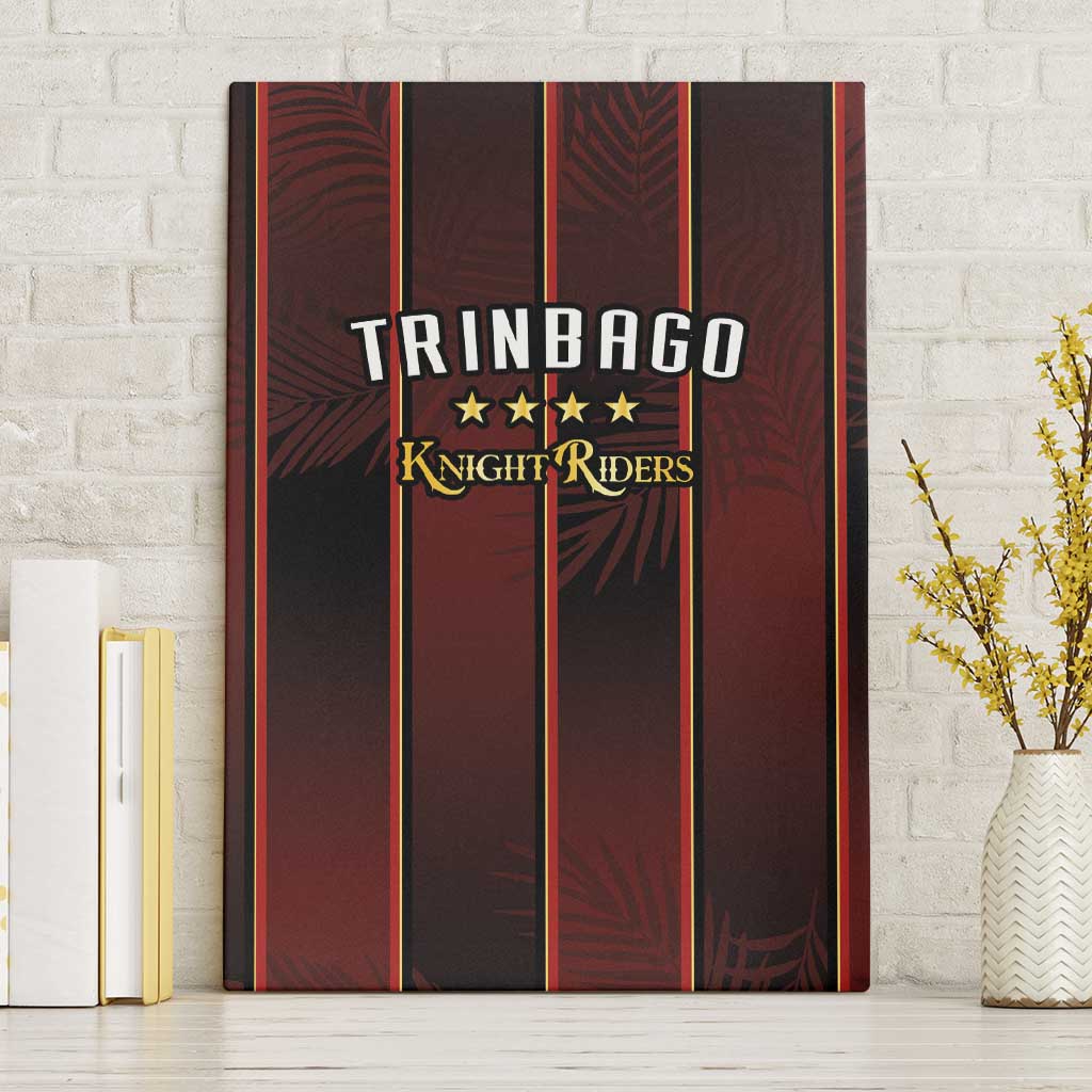 Afro-Trinbago Cricket Knight Riders Canvas Wall Art Palm Leaves Stripes Style - African Pride