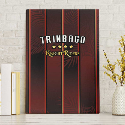 Afro-Trinbago Cricket Knight Riders Canvas Wall Art Palm Leaves Stripes Style - African Pride