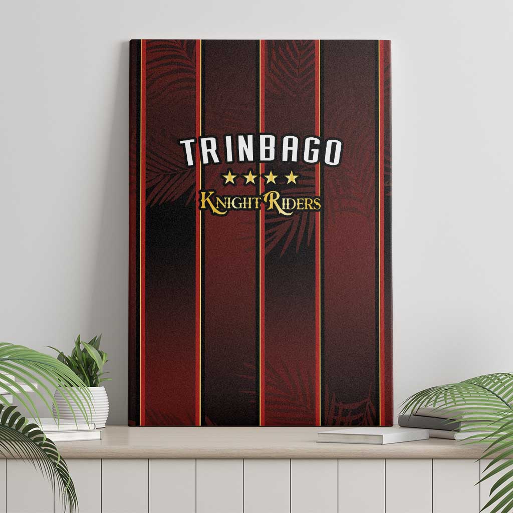 Afro-Trinbago Cricket Knight Riders Canvas Wall Art Palm Leaves Stripes Style - African Pride