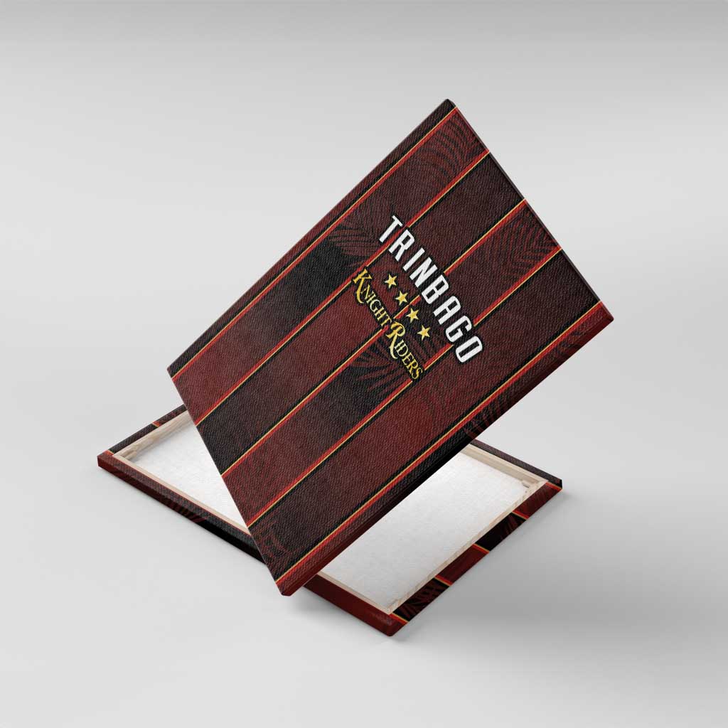 Afro-Trinbago Cricket Knight Riders Canvas Wall Art Palm Leaves Stripes Style - African Pride