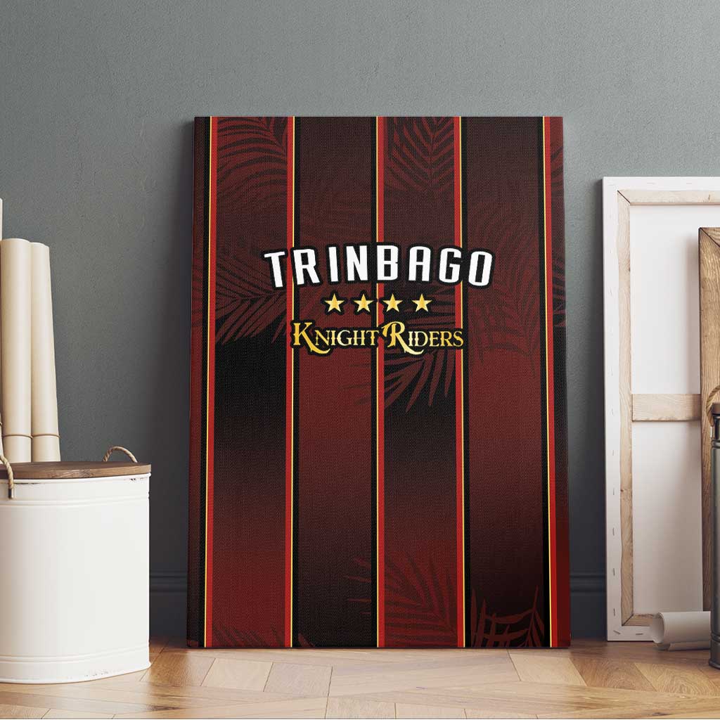 Afro-Trinbago Cricket Knight Riders Canvas Wall Art Palm Leaves Stripes Style - African Pride