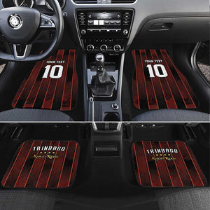 Afro-Trinbago Cricket Knight Riders Car Mats Palm Leaves Stripes Style - African Pride